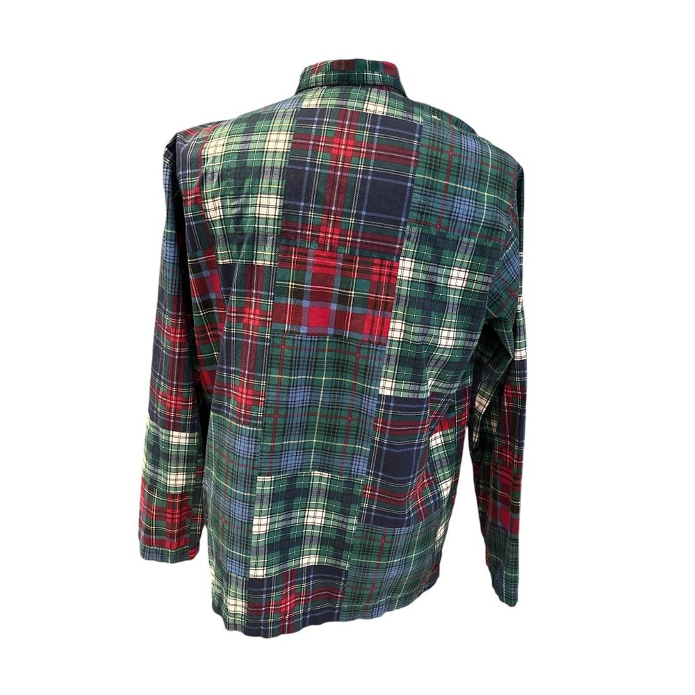 Polo Ralph Lauren Mens Plaid Button-Up Shirt M 100% Cotton Red/Green/White - Picture 3 of 8